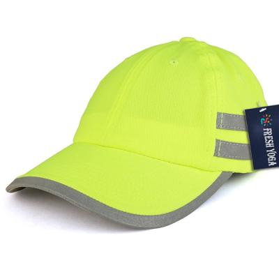 China JOINT JOINT High Visibility Safety Unstructured Hat With Fluorescent Reflective Stripes Performance Hunting Hat Cap for sale