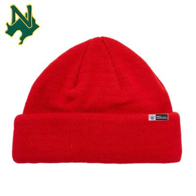 China breathable & waterproof breathable & High Quality Waterproof Wool Red Cable Knit Beanie Hat Custom Winter Hats Fisherman Beanie for sale