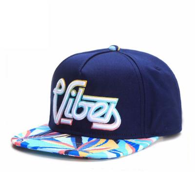 China JOINT White Snapback Hat 3d Custom Embroidery Printed Colorful Side Logo Hat Manufacture for sale