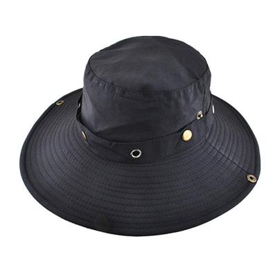 China COMMON 2021 COMMON Main Selling Wide Bucket Hat Cowboy Sun Hat Outdoor Brim Cotton Boonie Foldable Hat For Hunting Fishing Safari for sale