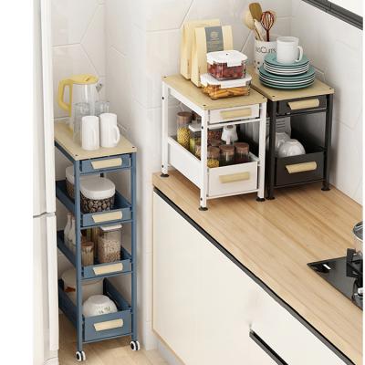 China Sustainable Home Kitchen Factory Price Removable Storage Rack Under Sink for sale