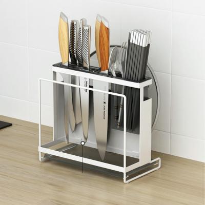 China Viable Supplier Price Kitchen Storage Rack Box Knife Seat Inserted Knife Shelf Storage Rack for sale