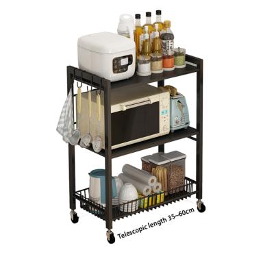 China Multifunctional High Quality Sustainable Trolley Storage Organizer Bathroom Kitchen Trolley Rack for sale