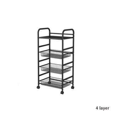 China Universal Home Viable Metal Maker Shelf Cart Kitchen Storage Rack Cart for sale