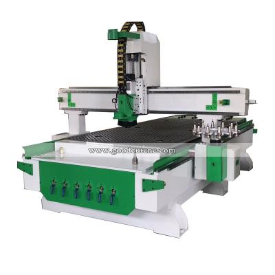 China 1325 MDF Disc ATC CNC Route Cabinet Multifunctional WOOD ACRYLIC ALUMINUM Woodworking Engraving Machine For Door Making for sale