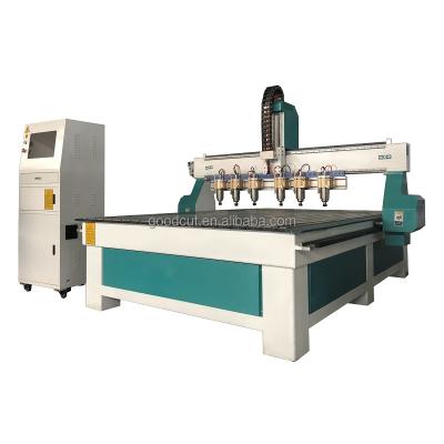 China Acrylic PVC Wood Engraving Cutting Multi Heads 4 Axis Multi Head Mini Rotary CNC Router For Automatic Wood Carving for sale