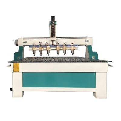 China Acrylic PVC Wood Engraving Cutting 4 Axis Multi Head 8 Axis CNC Router Wood Carving Machine With Multi Rotary for sale