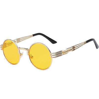 China Fashion Sunglasses 2021 Newest Fashion Metal Spring Legs Metal Spring Legs Sun Glasses Eyewear Shade Glass Punks Wholesale Custom Glasses Newest Fashion Round for sale