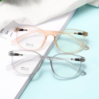 China Newest Celebrity TR90 Retro 2021 Wholesale Men Women Eyewear Glasses Optical Frame Transparent Thin Light River Design Eye Glasses for sale