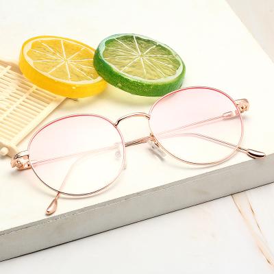 China Wholesale Retro Myopia Women Eyewear Men Glasses Computer Phone Frame Anti Optical Frame Round Blue Light River Design Eye Glasses for sale