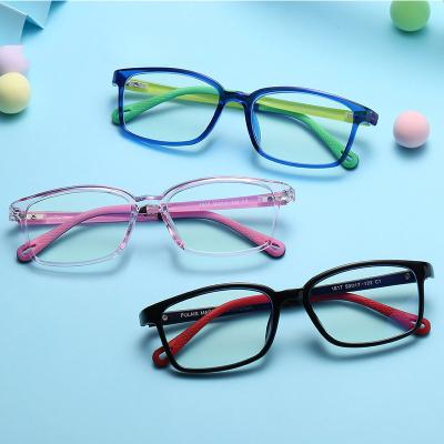 China Fashion TR90 Square Silicone Blue Light Anti Myopia Eyewear Boys Girls Glasses Children Kids Optical Frame 5-13 Years Eye Glasses for sale