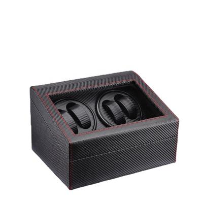 China Durable Silent Antimagnetic Watch Winder Watch Box Motor Carbon Fiber Leather Automatic Winding Device Watch Shaker 4 & 6 Watch Storage for sale