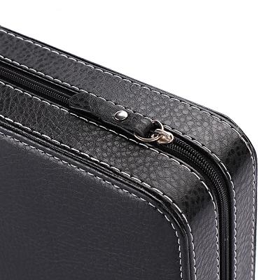 China Portable Durable Stain PU Leather Watch Box Zipper Bag Watch Packaging Box Customized Accepted 2 /4/8/6/12 Slots for sale