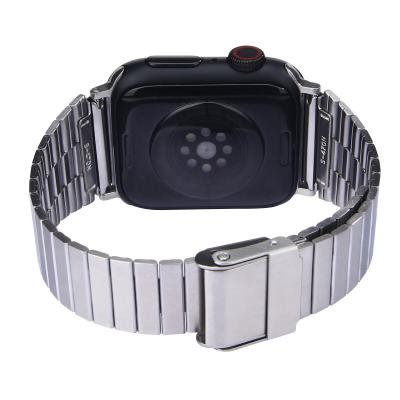 China Stainless Steel For Apple Watch Band 44mm 40mm 42mm 38mm Stainless Steel Belt Metal Buckle Luxury Watchband For Apple SE Series 6 5 4 3 2 1 for sale