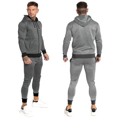 China Breathable Genuine Fitness High Quality Design Your Own Slim Fit Man Tracksuit With Hoodie for sale