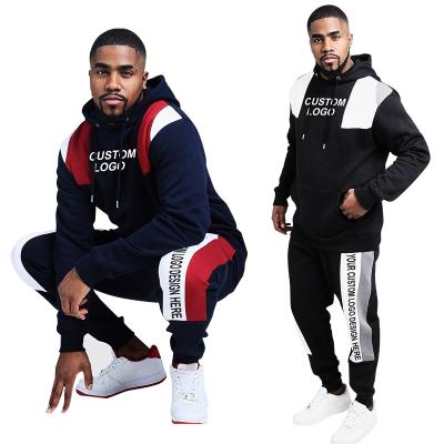 China New Arrival Breathable Custom Logo Cotton Hoody Fitted Clothing Brown Slim Cheap Men Tracksuit Set Embedded for sale