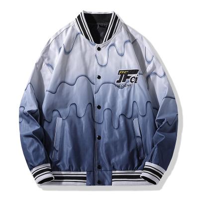 China New Fashion Design Best Breathable Quality Knitted Collar Ribbed Custom Logo Mens Embroidery Satin Bottom Cuff Baseball Bomber Jackets for sale