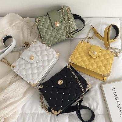 China 2022 New PORTABLE Fashionable Chain Bag Ladies Mini Leather Crossbody Bag Luxury Wallet for sale