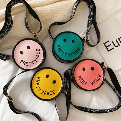 China High Quality Children Purse Small Purse Laser PU Leather Round Cross - Body Bag Children Clip Purse Small Girls Purse for sale