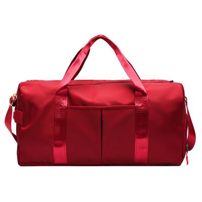 China New Large Capacity Water Resistant Pink Traveling Gym Duffel Bag Men Women Waterproof Sports Travel Bag Small Fleece Luxury Handbag for sale