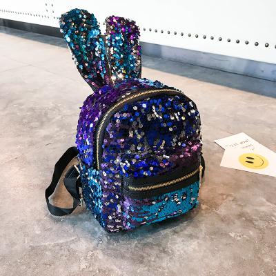 China Anti-theft Women's Sequins Backpacks Glitter Bling Travel Backpack School Shoulder Bag New Year Gift Backpacks for sale