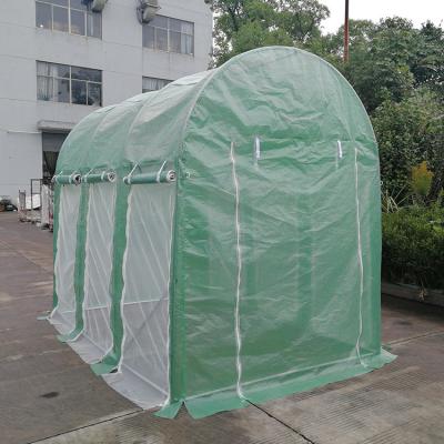 China TLSP174 UV protected Green PE mesh fabric cover material other shade house polytunnel greenhouse-18m2 from china for sale