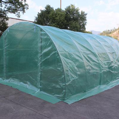 China TLSP177 12 roll-up windows with screens and 2 roll-up zippered doors UV protected polytunnel greenhouse home frame agricultural for sale