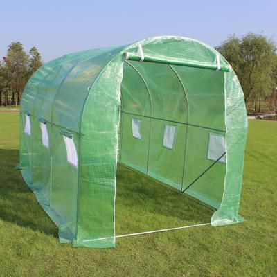 China TLSP104 large type 6 roll-up windows with screens solar sample garden polytunnel greenhouse-7m2 UV protected for sale