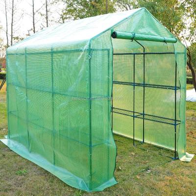 China Factory direct sale Large Walk In Greenhouse tent 244x183x213cm Green PE mesh fabric 140g/m2 for sale