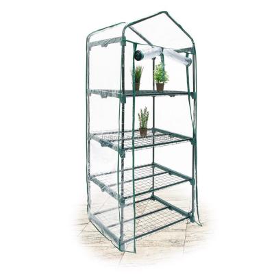 China 4 Tier Mini Garden Indoor Greenhouse Shelves With Shelves & Winter TLSN106 for sale