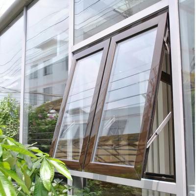 China KINGV American Style Waterproof Casement Fabrics Residential Aluminum Awning Window For Hotel Window Custom Aluminum Double Hung Design for sale