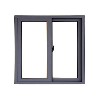 China Strong double layer aluminum alloy tempered glass windows waterproof black hurricane windows are sold at a cheap wholesale price for sale