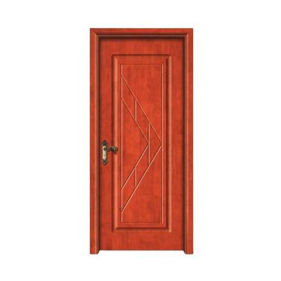 China KINGV Latest Waterproof American Design Solid Core Wood Black, Walnut Veneer Part Interior Door for sale