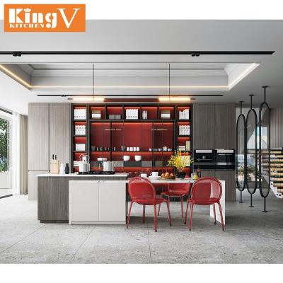 China Customized High End Factory Outlet Style Modern Waterproof Plywood Or Particleboard Kitchen Multiple Colors To Choose From for sale