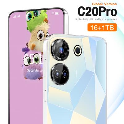 China Dual SIM Card 2023 New Galaxy C20Pro Phone 7.3 Inch 16Gb+1Tb Android Smartphone Android 12.0 Mobile Phones for sale