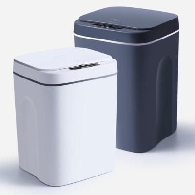 China Viable Sensor Smart Automatic Trash Can New Kitchen Creative Home Bedroom Charging Smart Trash Bin for sale