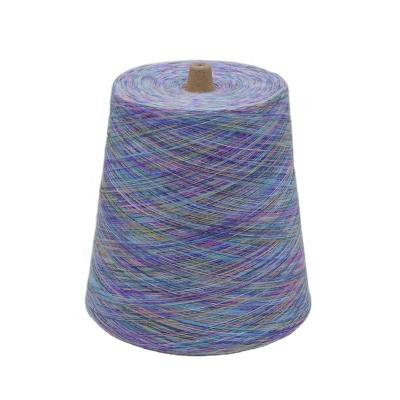 China Fancy Yarn Colored Cotton And Polyester Blended Space Dyed Yarn for sale