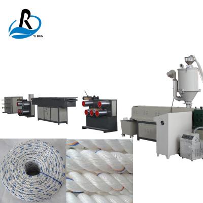 China yarn pp raffia twine stretching machines / plastic pp raffia strip extrusion line yarn extruding making machine for sale