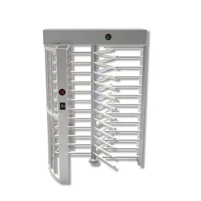 China Indoor / Outdoor Full Height SS304 Turnstile Barrier Gate With DC Servo Motor Mechanism And Full Automatic Pedestrian Entry Control System for sale