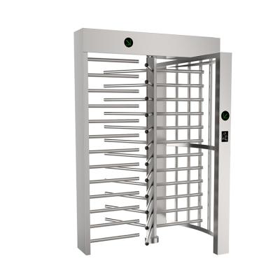 China Indoor/Outdoor DC Servo Motor Mechanism And Fully Automatic Pedestrian Entry Control System In SS304 Full Height Turnstile for sale