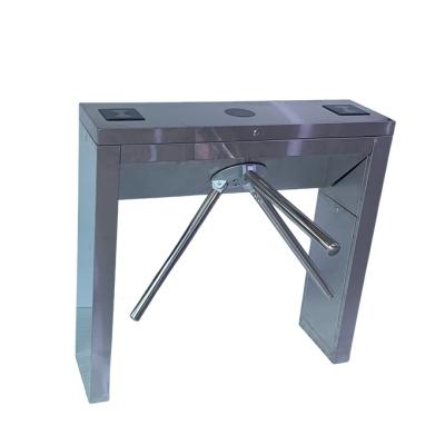 China Indoor/Outdoor With Tent Economic Compact Design Detachable Vertical Tripod Barrier Gate Stainless Turnstile For Construction Site for sale