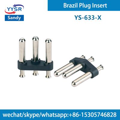 China Residential/General Purpose Brazil Plug Insert (YS-633-X NBR 4.8MM 10A/20A 3, 3-pole, three-prong pin) for sockets for sale