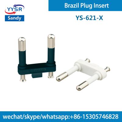 China Residential/General Purpose Brazil Plug Insert (YS-621-X NBR 4.8MM Semi-Insulated 10A/20A 2-pin, 2-pole, 2-prong) for plug wire for sale