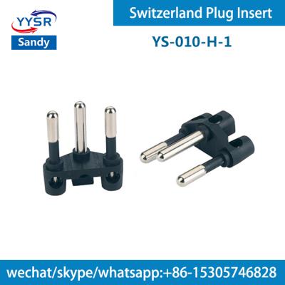 China Residential/General Purpose Switzerland Plug Insert (YS-010-H-1 SEV 4.0MM 10A 3 pin, 3-pin, three-prong) for power cords for sale