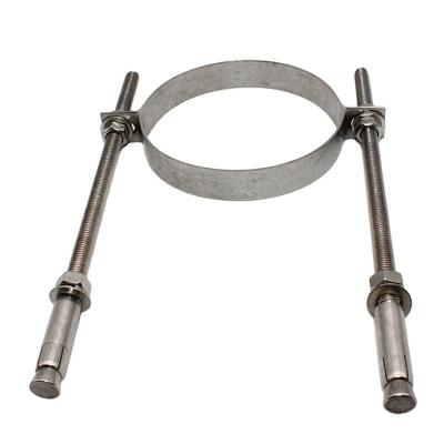 China Manufacturing Plant Factory direct 304 stainless steel tube adjustable bracket iron ring welded tube bracket for sale