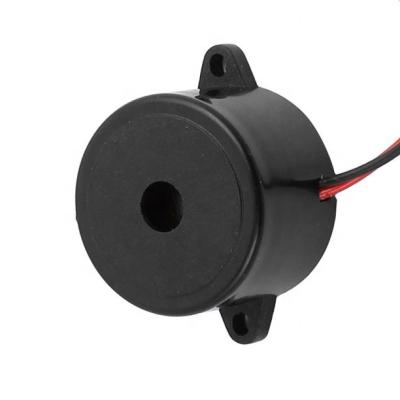 China DC 12V 2-Wired Plastic Continuous Active Electronic Buzzer Alarm Black 23mmx16mm for sale