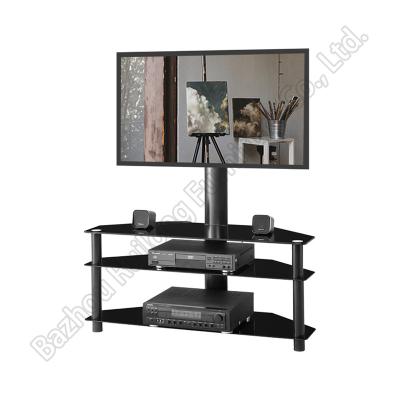 China US Stock Luxury Modern Universal Wall Mount Tempered Glass LCD TV Stand Furniture (Height) Adjustable For Living Room TV Entertainment Center for sale