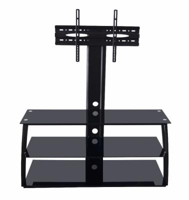 China (Other) Latest Design Adjustable Frame Tempered Glass Metal Aluminum TV Cabinet Adjustable TV Stands for sale