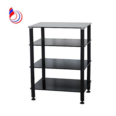 China TV Stand Design Black Lacquer New Glass TV Stand for sale