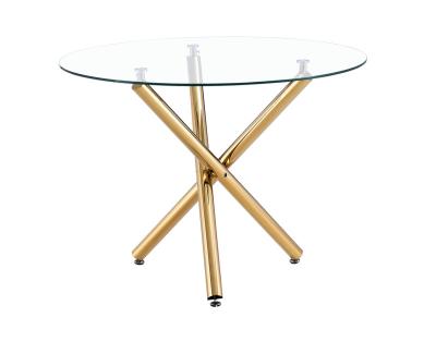 China Contemporary European Luxury Modern Round Design Furniture Eam Style Conference Boardroom Executive Table With All Glass Top For Sale for sale